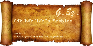 Göbölös Szabina névjegykártya